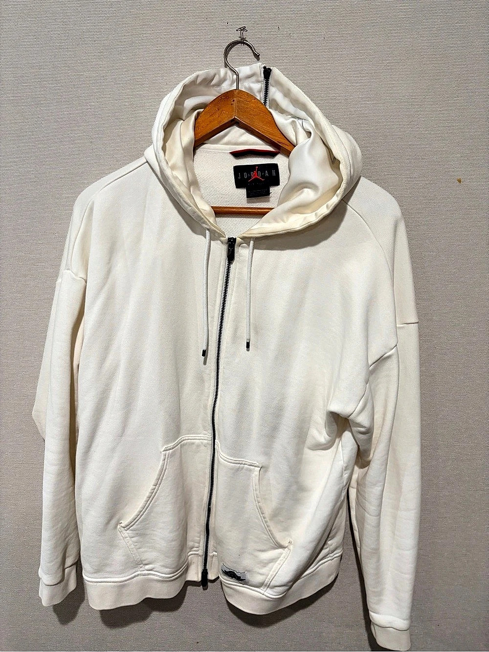 Jordan White Full-Zip Hoodie Like New